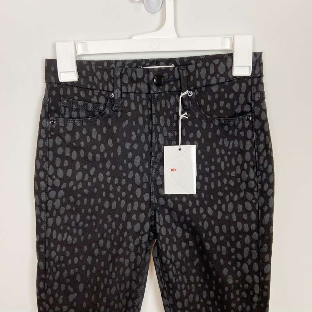 Good American Good Legs Crop Foil001 Leopard Size 25 - Picture 4 of 12